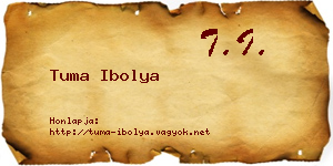 Tuma Ibolya névjegykártya